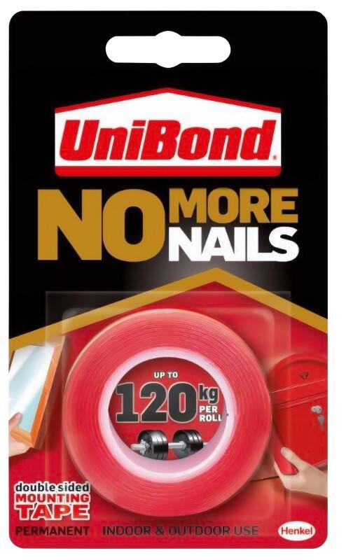 Unibond No More Nails Double-Sided Mounting Tape Red  