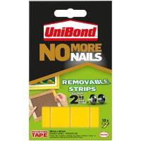 Unibond No More Nails Adhesive Strips Yellow Pack of 10