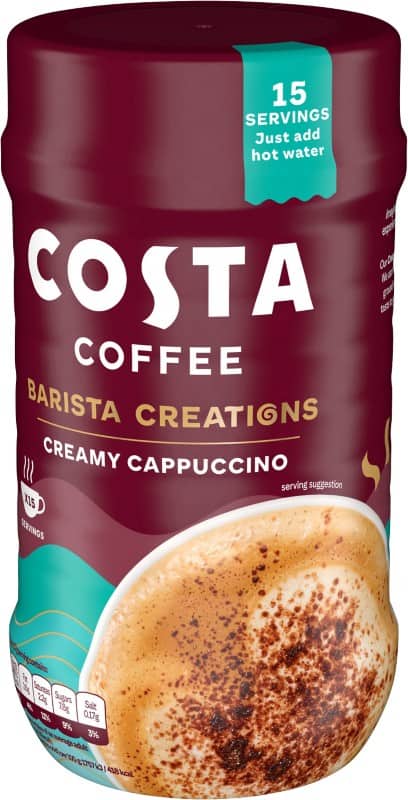 COSTA COFFEE Barista Creations Instant Coffee Cappuccino Creamy 255 g