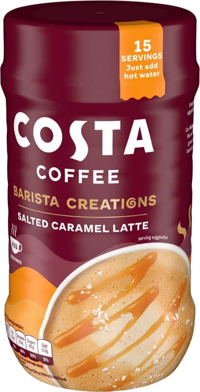 COSTA COFFEE Barista Creations Instant Coffee Latte Salted Caramel 255 g