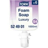 Tork Luxury Foam Hand Soap S4 Transparent 524901 6 Packs of 1000 ml