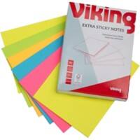 Viking Sticky Notes Rectangular 150 x 203 mm Plain Assorted 50 Sheets Pack of 6