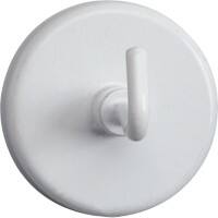 Maul Hook Circular Hook Magnet White 6 kg bearing-capacity 36 mm Pack of 5