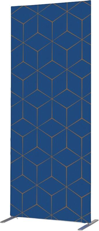 SHOWDOWN Deco Room Divider Aluminium Blue, Brown 870 x 450 x 2,020 mm