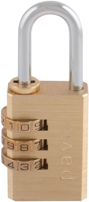 Pavo Combination Padlock Metal 28 mm