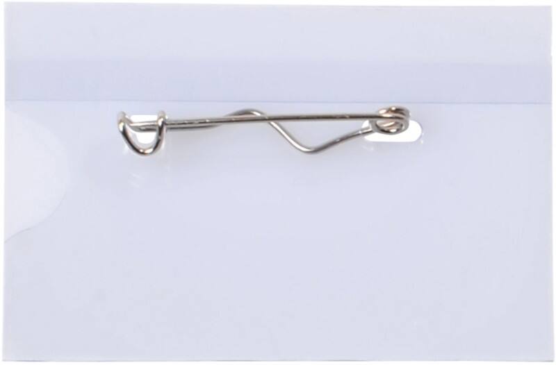 Pavo Name Badge Pin 6 x 4 x 4 cm PVC (Polyvinyl Chloride) Pack of 50