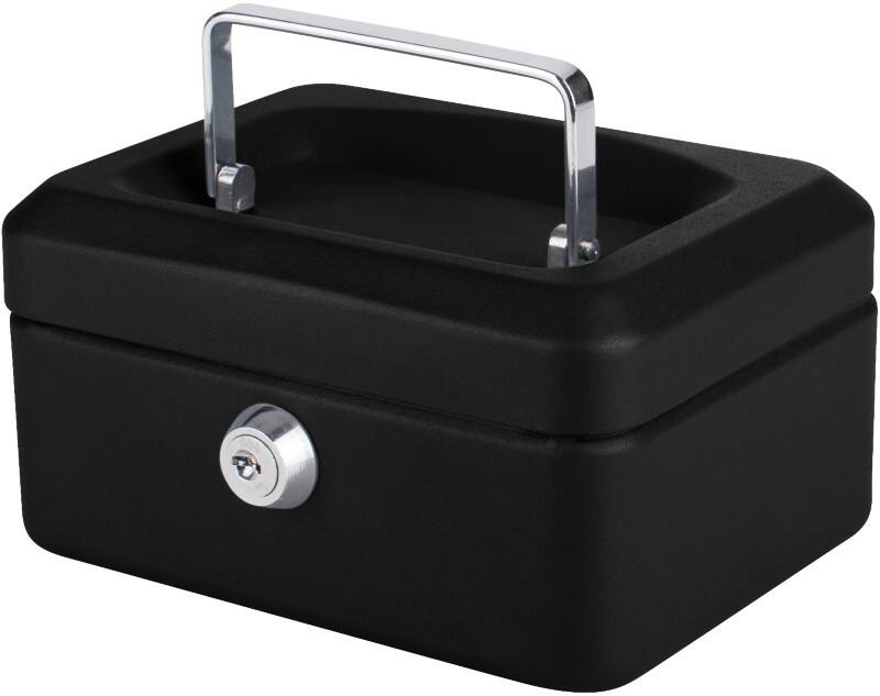 Pavo Cash Box Key lock 152 x 123 x 80 mm Black