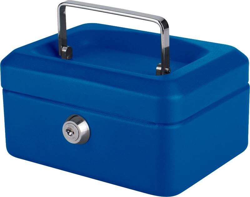 Pavo Cash Box Key lock 152 x 123 x 80 mm Blue
