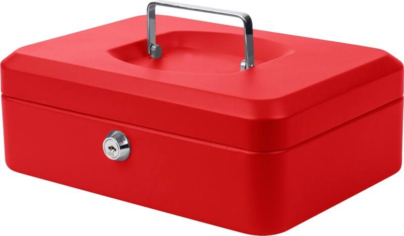 Pavo Cash Box Key lock 250 x 180 x 90 mm Red