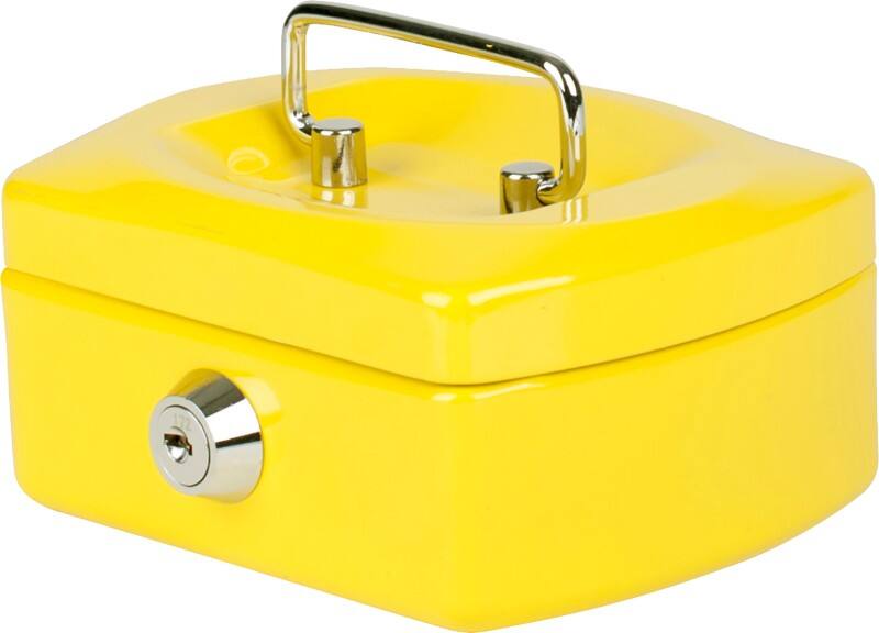 Pavo Cash Box Key lock 125 x 94 x 60 mm Yellow