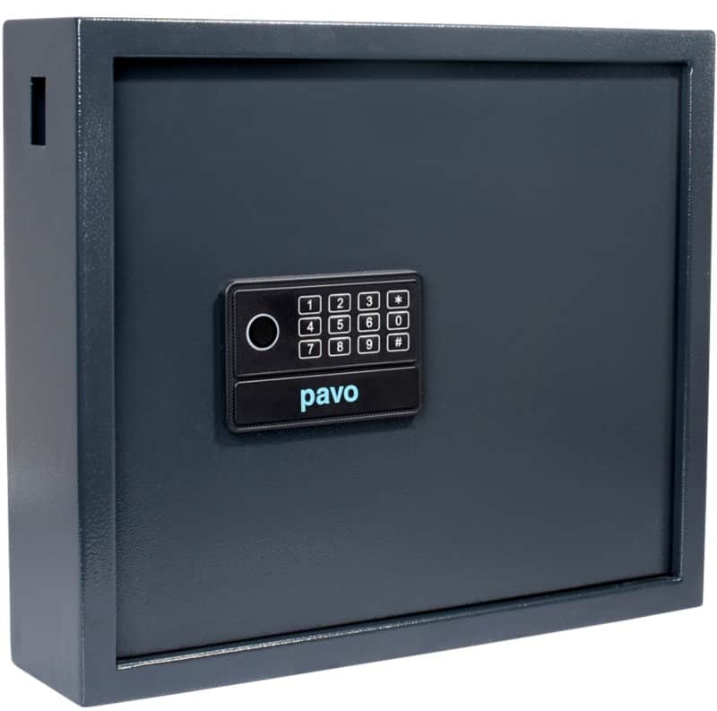 Pavo Magnettag Key Cabinet 20 Hooks Fingerprint lock 8015641 Dark Grey