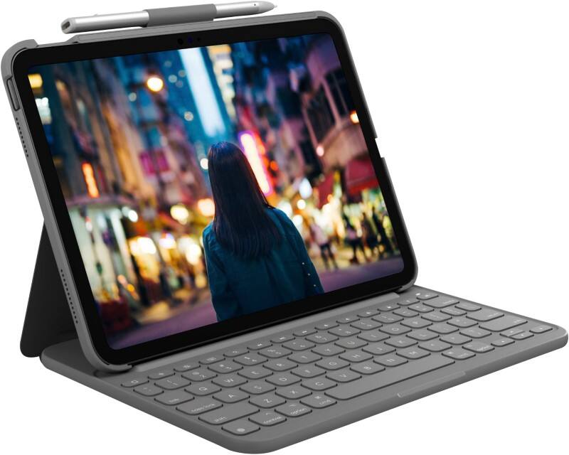 Logitech Slim Folio Keyboard Cover iPad 10th Gen Oxford Grey