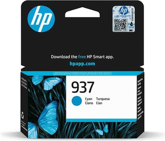 HP 937 Original Ink Cartridge 4S6W2NE Cyan