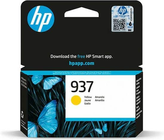 HP 937 Original Ink Cartridge 4S6W4NE Yellow