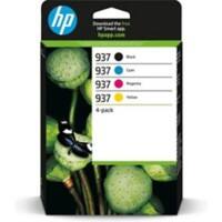 HP 937 Original Ink Cartridge 6C400NE Cyan, Yellow, Magenta, Black Multipack Pack of 4