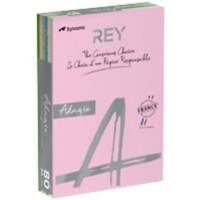 Rey Adagio A4 Coloured Paper Assorted 80 gsm 5 x 100 Sheets