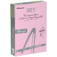 Rey Adagio A4 Coloured Paper Assorted 80 gsm 5 x 100 Sheets