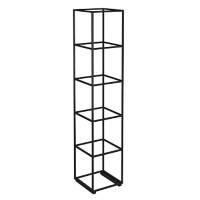 Dams International Flux Metal Shelving Unit 420 x 420 x 2,045 mm Black
