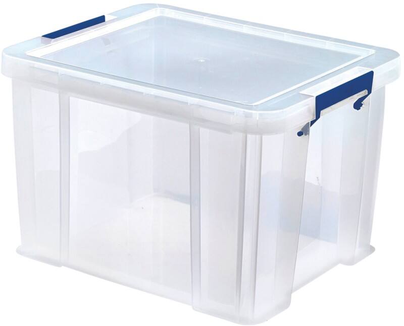 Bankers Box Prostore PP (Polypropylene) Storage Box 36 L With Lid Transparent 47.5 x 38 x 31.5 cm Pack of 3