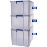 Bankers Box Prostore Storage Box Set 2X70L, 1X85L Transparent Set of 3