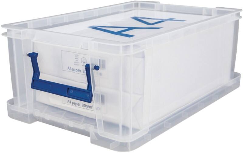 Bankers Box Prostore PP (Polypropylene) Storage Box 10 L With Lid Transparent 39.5 x 25.5 x 15.5 cm Pack of 4