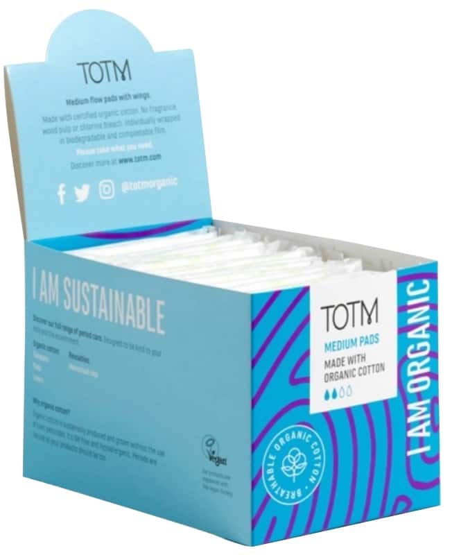 TOTM Workplace Cotton Medium Pads Regular with Wings Pack of 20