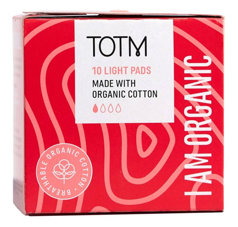TOTM Cotton Sanitary Pads Light with Wings Light 10 Pieces