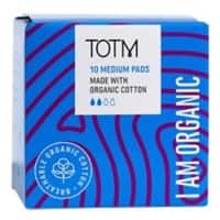 TOTM Medium Cotton Sanitary Pads Regular with Wings Regular Pack of 10