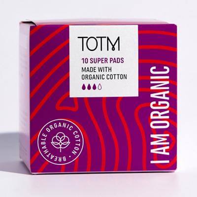 TOTM Cotton Super Pads with Wings Pack of 10