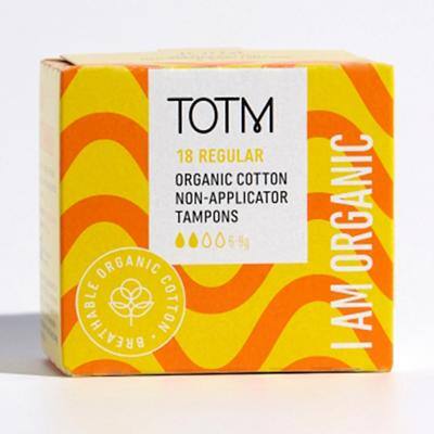 TOTM Cotton Non-applicator Tampon Regular Pack of 18