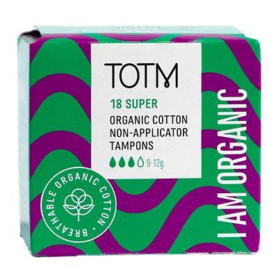 TOTM Cotton Non-applicator Tampon Super Pack of 18 
