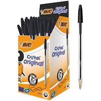 BIC Cristal Original Ballpoint Pen Black 0.4 mm Medium Ballpoint Pack of 50