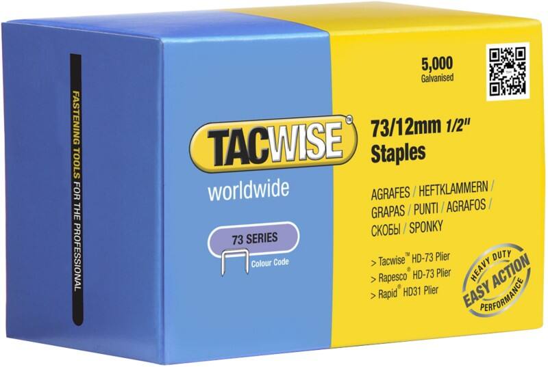 TACWISE 73 Type Staples 73/12 Steel Pack of 5000