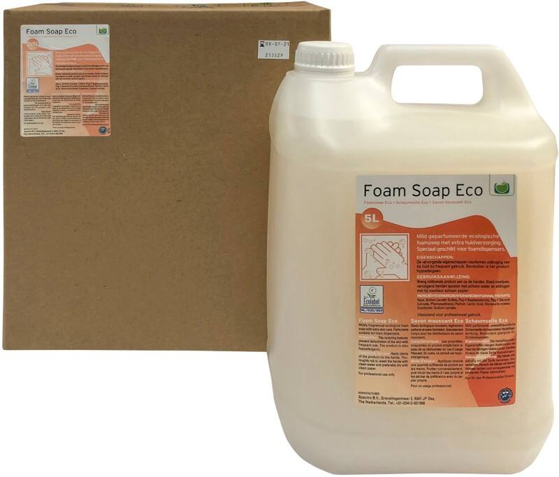 ALL CARE Eco Soft Hand Soap Foam Freshly Scented Transparent 98936 2 Bottles of 5 L