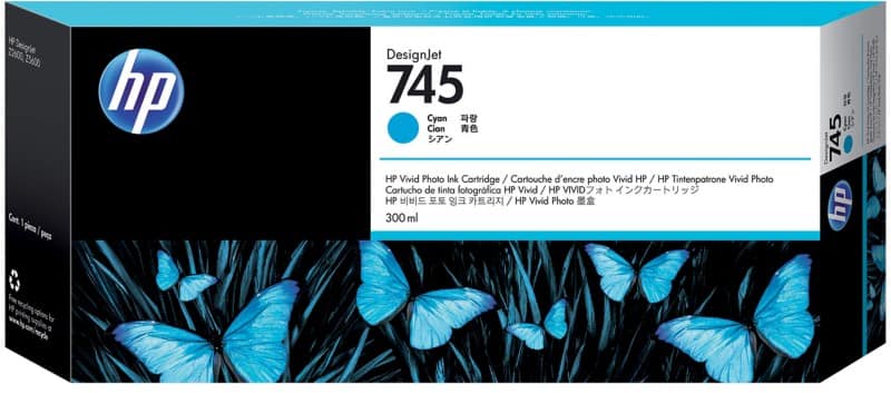 HP 745 Original Ink Cartridge F9K03A Cyan