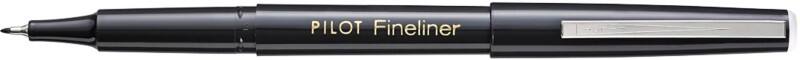 Pilot Fineliner Pen 0.4 mm Needlepoint Black Fineliner Pack of 12