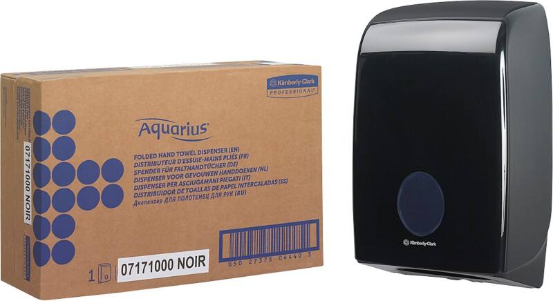 AQUARIUS 7171 Hand Towel Dispenser Plastic Lockable Manual Black