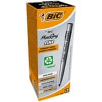 BIC Marking Fine 1445 Permanent Marker Medium Bullet 1 mm Black Non Refillable Pack of 12