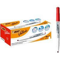 BIC 1741 Whiteboard Marker Medium Bullet 1.5 mm Red Pack of 12