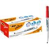 BIC 1741 Whiteboard Marker Medium Bullet 1.5 mm Red Pack of 12