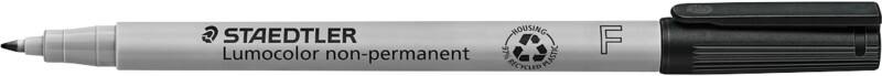 STAEDTLER Lumocolor 316 OHP Marker Fine Bullet 0.6 mm Black Refillable Pack of 10