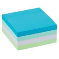 Office Depot Sticky Note Cube 76 x 76 mm Assorted Aqua 400 Sheets