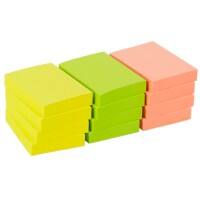 Viking Sticky Notes Rectangular 38 x 51 mm Plain Assorted 100 Sheets Pack of 12