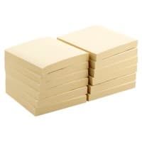 Office Depot Sticky Notes 76 x 76 mm Pastel Yellow Pack of 12 of 100 Sheets
