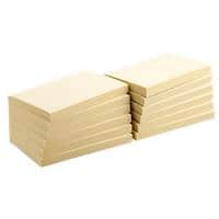 Viking 80% Recycled Sticky Notes Rectangular 127 x 76 mm Plain Yellow 100 Sheets Pack of 12