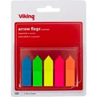 Viking Index Flags Arrows 12 x 45 mm Assorted Plain Not perforated Special format 25 x 5 Pack