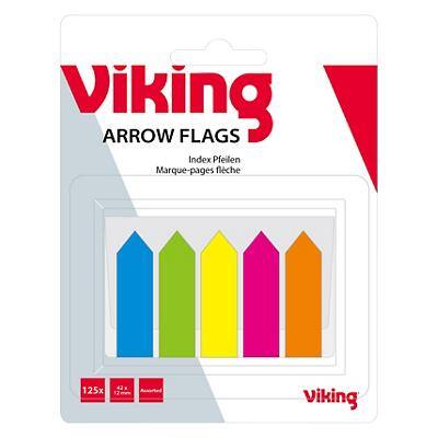 Viking Index Flags Arrows 12 x 45 mm Assorted Plain Not perforated Special format 25 x 5 Pack