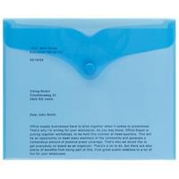 Office Depot Document Wallets A5 Transparent Blue Polypropylene 18 x 22 cm Pack of 5