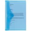 Office Depot Document Wallet A4 Press Stud PP (Polypropylene) Landscape 23.5 (W) x 33.5 (H) cm Blue, Transparent Pack of 5