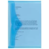Office Depot Document Wallets A4 Transparent Blue Polypropylene 23.5 x 33.5 cm Pack of 5